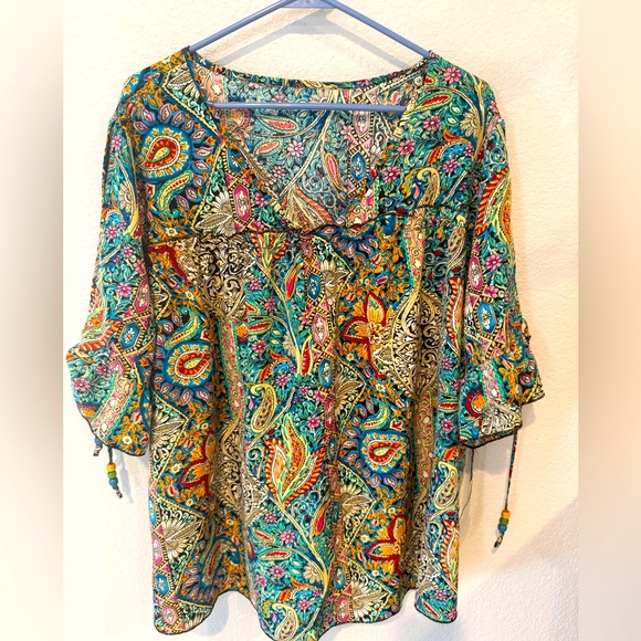 SHEIN Tops - Colorful Paisley Women's Top